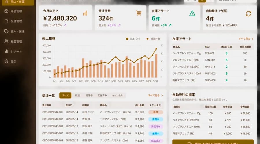 個人事業主向け請求・案件管理システム